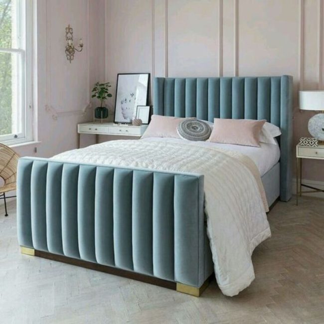 Bed, 160 cm, turquoise - ATBED3