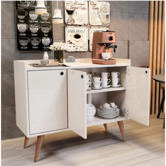 Coffee corner, 90 cm, white - ATCORN1