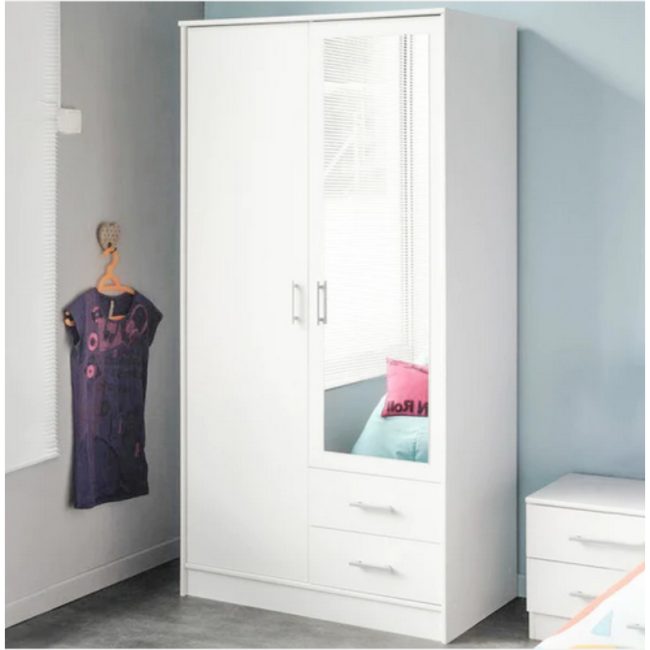 Wardrobe, 120 cm, white - ATWAR10