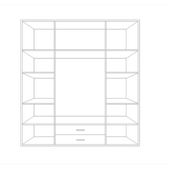 Wardrobe, 180 cm, white - ATWAR3 - Image 2