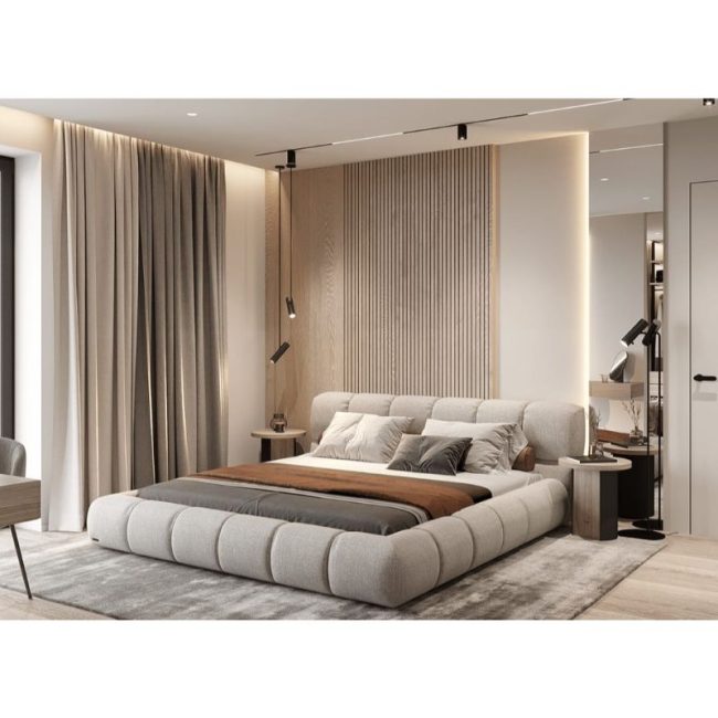 Bed, 180 cm, beige - ATBED188