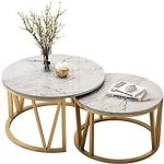 Coffee Table Set, Gold, 70cm - HACHM7006