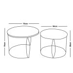 Coffee Table Set, Gold, 70cm - HACHM7006 - Image 2