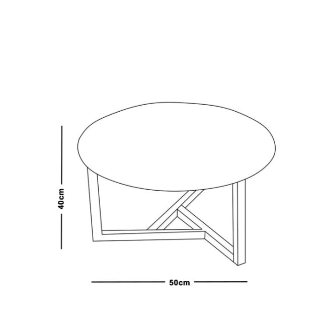Coffee Table Set, Gold, 70cm - HACHM7007 - Image 3