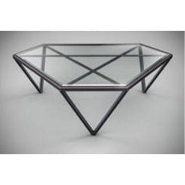 Steel Coffee table, Black, 70cm - HACME24
