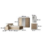 Bedroom Set - 5 Pieces - Beige - Image 2