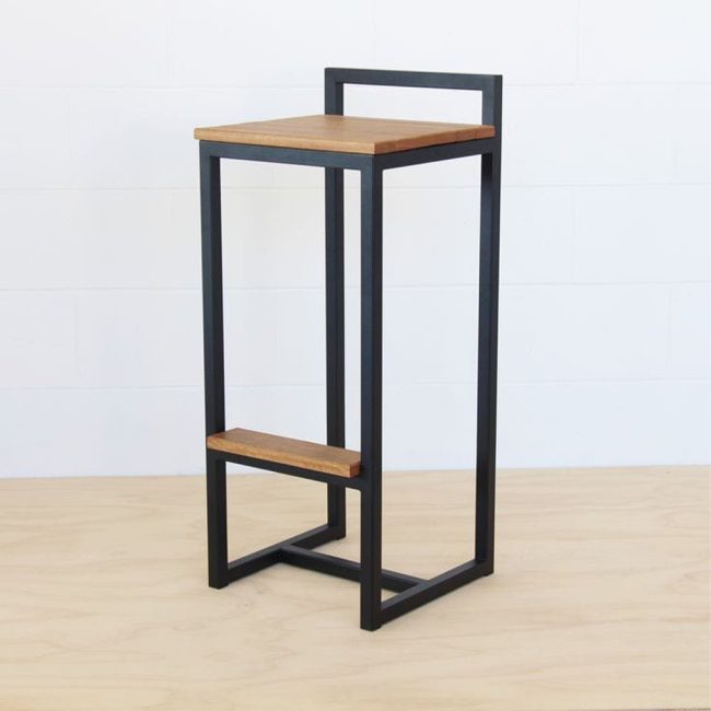 Bar Chair, Metal&Natural Wood