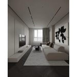 Beech wood and Linen Fabric 4 Seater Sofa - Beige - Image 2