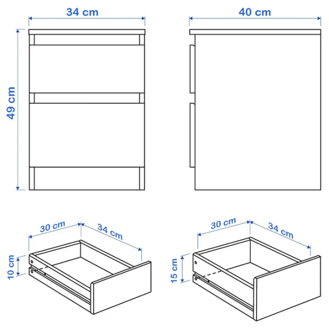 Commode 40 x 35 cm - Image 5