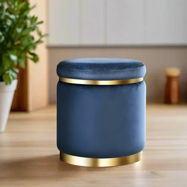 Round pouf - Navy