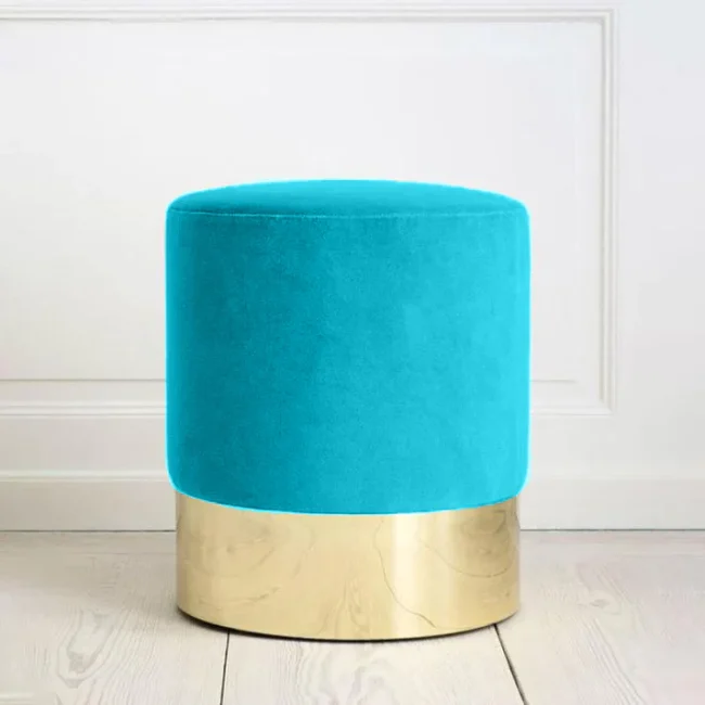 Round pouf - Turquoise