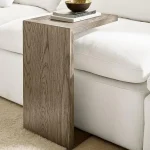 Side Table - Natural Wood 50 x 30 cm